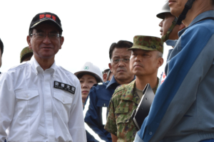 台風被害の視察